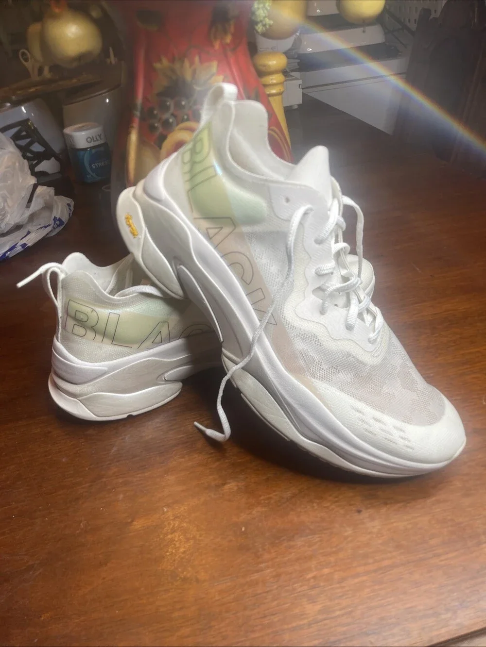BRANDBLACK LA OG White Mens 11.5 Vibram White Running Shoes Excellent